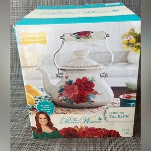 The Pioneer Women Cheerful Rose Holiday Edition Tea Kettle